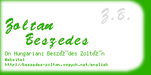 zoltan beszedes business card